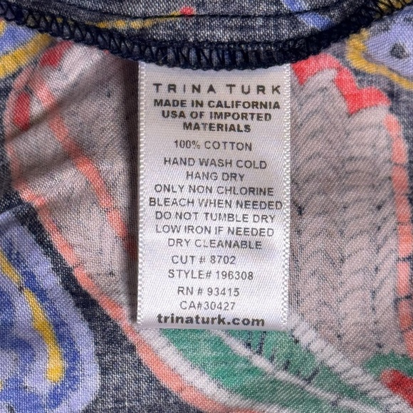 Trina Turk Argo Iris Butterfly Print Maxi Dress size Large - Picture 8 of 10